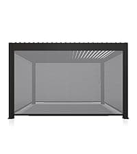 111S Takasho Louvered Pergola 10x13 Wood Grain Outdoor Aluminum Pergola with Adjustable Rainproof Roof Full Aluminum Frame Ideal for Outdoor Deck Garden Patio Durable, Cherry Oak