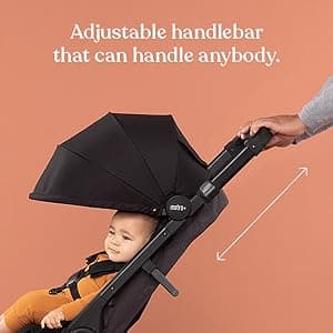Ergobaby Metro+ Compact Baby Stroller, Lightweight Umbrella Stroller Folds Down for Overhead Airplane Storage (Carries up to 50 lbs), Car Seat Compatible, Slate Grey
