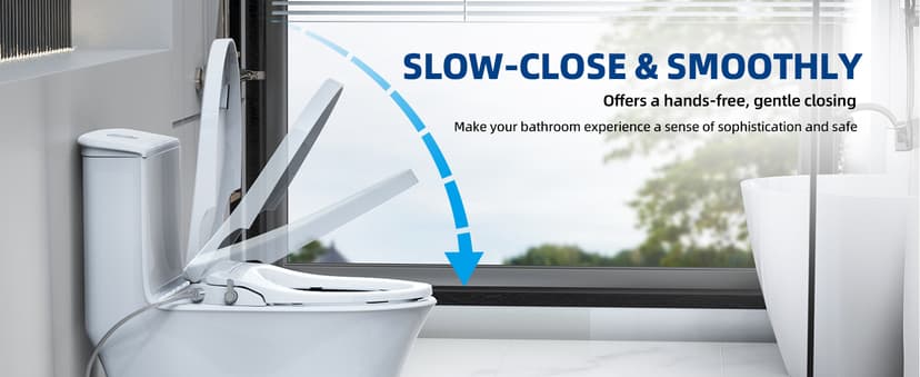 Electric Bidet Toilet Seat, Heated Toilet Seat Elongated with Instant Warm Water & Dryer, Feminine & Front Rear Wash, Wireless Remote, Self-Clean Nozzle, Slow Close Lid, Upgraded Silent ECO Child Mode