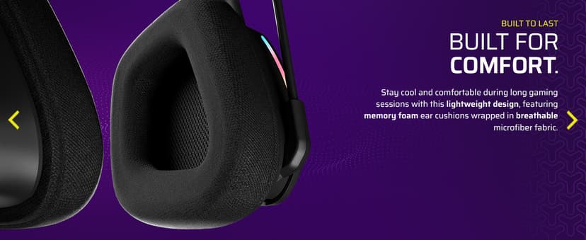 Corsair Void v2 Wireless Gaming Headset with Bluetooth for PC, PS5, PS4, Switch, Mobile – Dolby Atmos, 70 Hr Battery, Dual Wireless, Lightweight, Fast Charging – White