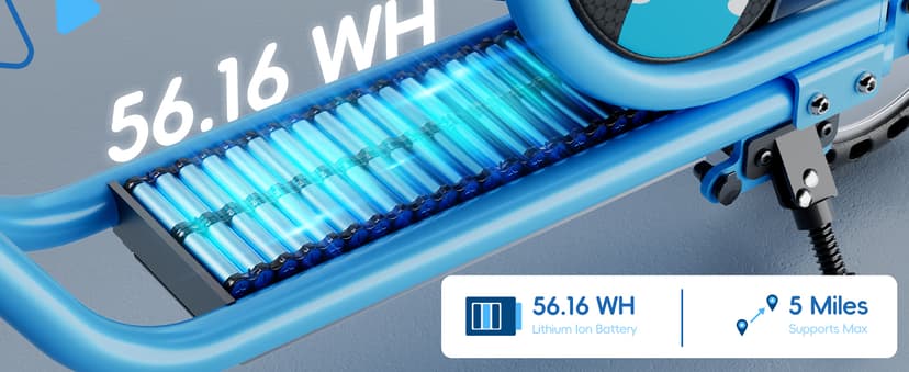 Hiboy JoyHaul Electric Scooter for Kids, Ages 4-10 – LED Neon Lights, 100W Brushless Motor, 56.16Wh Battery, Under-Seat Storage & Safety Brake