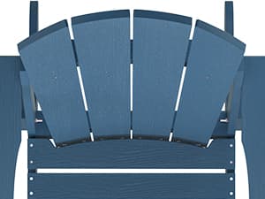 SERWALL Foldable Adirondack Chair Set of 4 for Patio Garden Outdoors Fire Pit-Ocean Blue