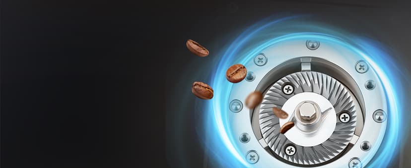 Huanyu Commercial Coffee Grinder with 64mm Flat Burr Anti-Flying Grounds Outlet 26oz Lotus Hopper 8 Stepless Settings Electric Coffee Grinders with Smart Touchscreen for Cafés Restaurants