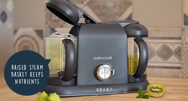 BEABA Babycook Duo 4 in 1 Baby Food Maker, Baby Food Processor, Baby Food Blender Baby Food Steamer, Make Fresh Healthy Baby Food at Home, 9.1 Cup Capacity, Makes 54 Servings in 20 Mins, Oat