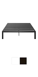 Mellow Naturalista Classic - 12 Inch Solid Wood Platform Bed with Wooden Slats, No Box Spring Needed, Easy Assembly, Queen, Pine