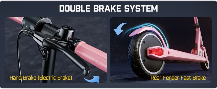 FanttikRide T9 Electric Scooter for Kids 4.3-5.6 ft, 7/10/12 MPH, LED Battery Level, Height Adjustable and Foldable, Electric Scooter for Kids, 200W Motor, Up to 40 mins