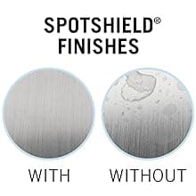 Delta Arvo 1 Hole Pull Down Bathroom Faucet with Sprayer, Brushed Nickel Single Hole Bathroom Sink Faucet with Pull Out Sprayer for Vanity, Push-Pop Drain, SpotShield Stainless 15840LF-SPPD