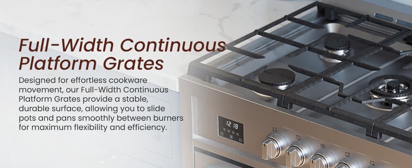 RRG361TS 36" Gas Range, 5 Sealed Burners, 4.3 cu. Ft. Capacity, Freestanding Slide-in Convection Oven, Easy Reach Racks, Clock and Timer, Stainless Steel