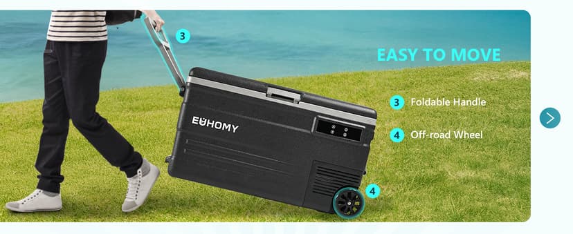EUHOMY 12 Volt Refrigerator, 80QT(75L) 12V Fridge, Electric Cooler APP Control, Car Fridge 12/24V DC 110-240V AC, Car Refrigerator 0℉~68℉, 12 Volt Cooler for Camping, Trip, Truck, Boating, Outdoor
