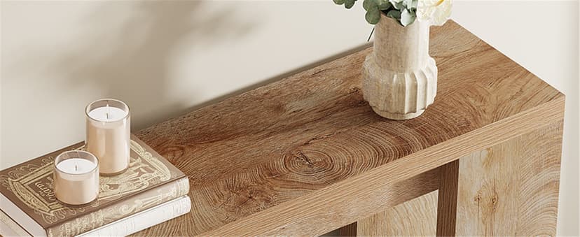 Tribesigns 70.9-Inch Extra Long Console Table, Farmhouse Wood Sofa Table Behind Couch, Narrow Entryway Accent Table for Living Room, Hallway, Entrance, Foyer, Light Oak Brown