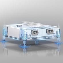 Auto Window Cleaning Robot W9 with 4 Water Spray, Upgraded 3 Pressure Compartments, 3800Pa Suction Power, Anti-Falling and Edge Detection Sensors, for High-Rise Windows, Tiles and Glass