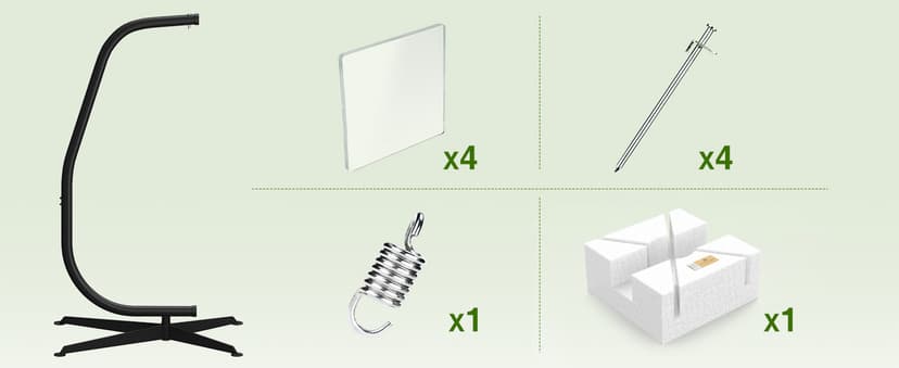 GREENSTELL Hammock Swing Stand, Hanging C-Stand with Spring Hook, for Indoor, Outdoor, Sturdy Hanging Stand Max Load 330lbs