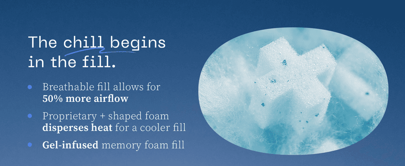 Coop Home Goods Cool+ Crescent Adjustable Pillow, Queen Size Plus Shaped Memory Foam Pillows with Cooling Gel, Neck Support, Back or Side Sleeper Pillow, CertiPUR US/GREENGUARD Gold