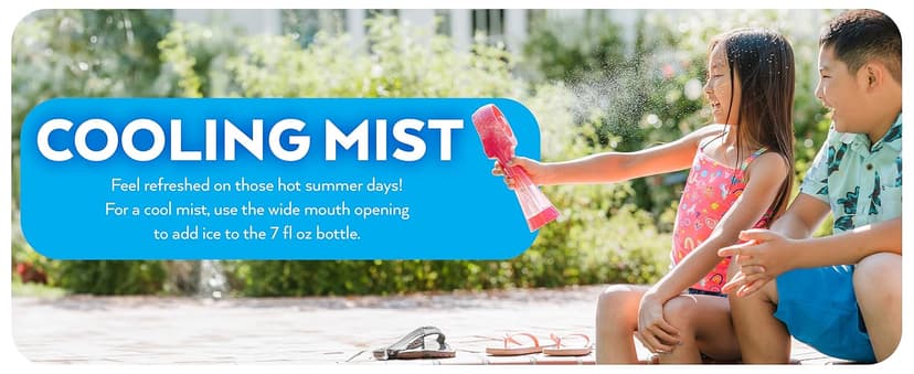 O2COOL 2 Pack Elite Battery Powered Handheld Water Misting Fans (Grey)