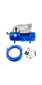 Medium Duty Onboard Air System/Kit 150 PSI Compressor 12V With 2.5 Gallon (9.5 Liter) Train/Air Horn Tank