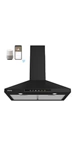 CIARRA Range Hood 30 inch 760m3/h Ductless Stove Hood Vent for Kitchen in Stainless Steel, Ducted and Ductless Convertible