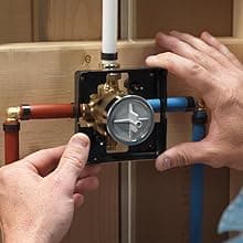 Delta Modern 14 Series Square Rain Shower Faucet Set, Matte Black Shower Head and Handle Set, Valve Trim Kit, Matte Black T14268-BL-PP (Valve Not Included)