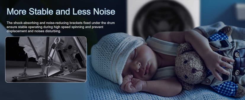 Washer and Dryer Combo, 3.1 cu.ft, Apartment Ventless All In One Washer Dryer,110V 24"W Large Capacity Front Load Washing Machine and Dryer, Compact Lavadora y Secadora 2 en 1 for RV Apartment Home