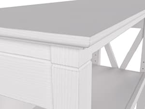 Bush Home End Table with Drawer, Nightstand with Storage, Living Room and Bedroom Furniture, Key West Collection, Washed Gray