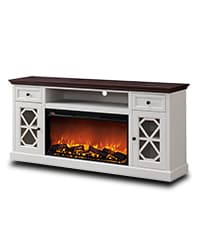 Farmhouse TV Stand for 80 Inch TVs, 38" Tall Entertainment Center w/Storage Cabinets and Sliding Barn Door, Media Console Cabinet w/Soundbar & Adjustable Shelves for Living Room, 69inch (White)