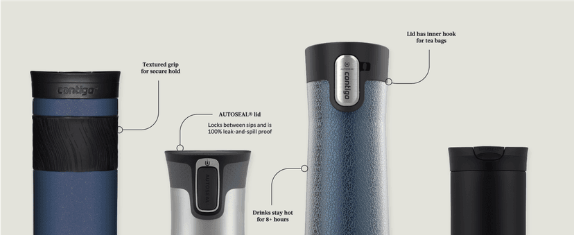 Contigo Byron Vacuum-Insulated Stainless Steel Travel Mug, 20oz - Leak-Proof Lid, BPA-Free, Blue Corn - Perfect Reusable Cup for Coffee or Water; hot and cold beverage holder