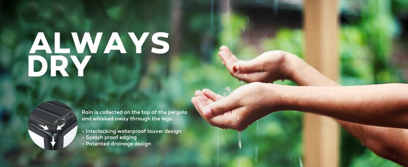 111S Takasho Louvered Pergola 10x13 Wood Grain Outdoor Aluminum Pergola with Adjustable Rainproof Roof Full Aluminum Frame Ideal for Outdoor Deck Garden Patio Durable, Cherry Oak