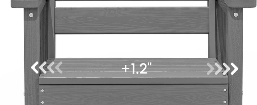 SERWALL Outdoor HDPE Dining Table Set, 7-Piece Outdoor Dining Table Sets with Umbrella Hole Cut-Out Table and 6 Chairs, Gray