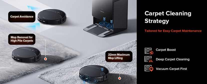 roborock Saros 10R Robot Vacuum and Mop, Powerful Suction, Zero-Tangling, 3.14’’ Ultra Slim, FlexiArm Riser Technology for Carpet & Floor, Corner & Edge Cleaning, Self-Emptying, Hot Air Drying, Black