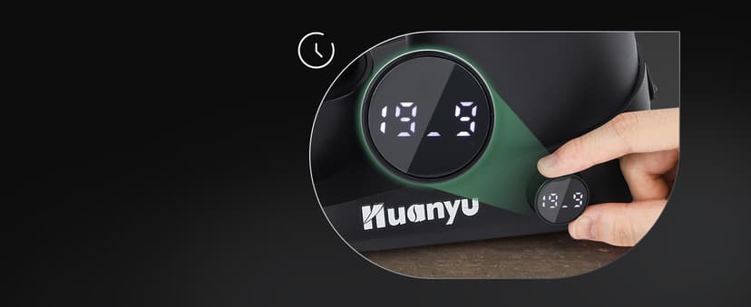 Huanyu Commercial Coffee Grinder Variable Speed Time Based Dosing Flat Burr Knob Control Professional Grinder with 8 Stepless Grinding Settings