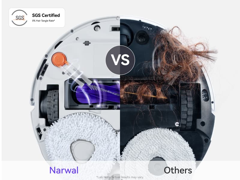 NARWAL Freo Z10 Robot Vacuum and Mop Combo, Tangle Free Robot Mop, 15,000Pa Suction, Adapts to Hard-to-Reach Areas, Self-Emptying, Mop Washing & Drying, Obstacle Avoidance, for Pet Hair & Hard Floor