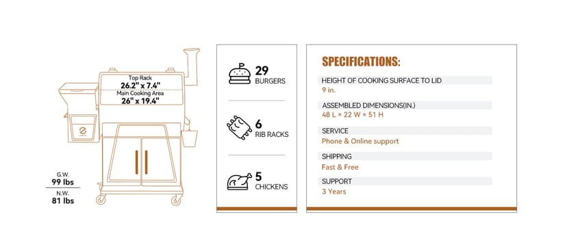 Z GRILLS 2025 Electric Pellet Grill & Smoker, 700 sq in Cooking Area, Dual-Wall Insulation, PID V2.1 Controller, Meat Probes, Easy Hopper Clean-out, Includes Grill Cover, 8 in 1 Outdoor BBQ, 700D6