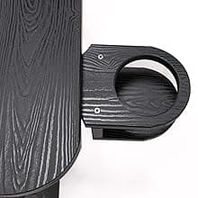 LUE BONA Folding Adirondack Chair Set of 4, Black HDPS Fire Pit Patio Chairs Weather Resistant, Modern Plastic Outdoor Chairs with Cup Holder