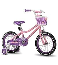 JOYSTAR Unicorn Kids Bike for Girls Ages 2-9 Years Old, 12 14 16 18 Inch Kids Bike with Training Wheels, Doll Seat, Streamers and Basket, Toddler Girls Bike, Multiple Colors