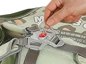 Mambobaby Baby Swim Float with Canopy Non-Inflatable Infant Pool Float with Tail 3-24 Months Avoid Flip Solid Skin-Friendly Material for Toddler Boys Girls