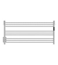 Electric Towel Warmer, 18.35" W x 22.8" H Wall-Mounted Towel Heater with Built-in Timer, Waterproof Aluminum Towel Warmer for Bathroom, Support Plug-in and Hardwired, Black, K3-R-B