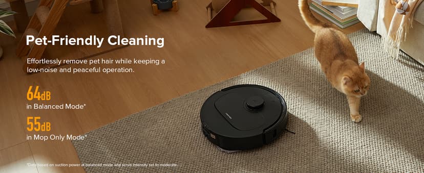 roborock Qrevo Series Robot Vacuum and Mop, 8000Pa Suction, Upgraded from Qrevo S, Anti-Tangle Brushes, Smart Obstacle Avoidance, Auto Mop Washing, All-in-One Dock, 200RPM Spinning Mops, Black(QV 35A)