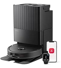 roborock QV 35S Robot Vacuum and Mop, All-in-one Vacuum Cleaner, 10,000Pa Powerful Suction, Self Emptying & Refilling, Self Mop Washing & Air Drying, Anti-Tangle Brushes for Home, Pet Hairs, Black