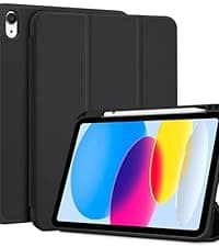 ProCase Kids Case for iPad A16 11th Generation 2025/iPad 10th Generation 2022 with Pencil Holder, iPad 11/10 Case Shockproof Lightweight Cover with Stand Convertible Handle for Children -Blue