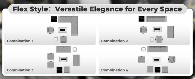 ovios 10 Pieces Patio Furniture Set, Outdoor Wicker Sectional Sofa with 42" Fire Pit Table Swivel Chairs, Modern Modular Deep Seat Rattan Couch Conversation Sets, Black