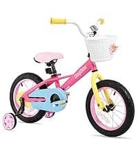 JOYSTAR Unicorn Kids Bike for Girls Ages 2-9 Years Old, 12 14 16 18 Inch Kids Bike with Training Wheels, Doll Seat, Streamers and Basket, Toddler Girls Bike, Multiple Colors