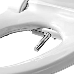 ALPHA BIDET JX2 Elongated Bidet Toilet Seat, White, Endless Warm Water, *NEW* Bowl Mist, LED Light, Quiet Operation, Wireless Remote, Stainless Steel Nozzle, Sittable Lid, 3 Year Warranty