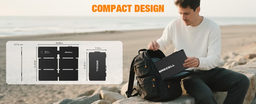 Grecell Portable Power Station 330W (Peak 600W) with 40W Solar Panel, GRECELL 230.88Wh Solar Generator 60W USB-C PD, 110V Pure Sine Wave AC Outlet, Lightweight Backup Battery for Camping, Travel, RVs