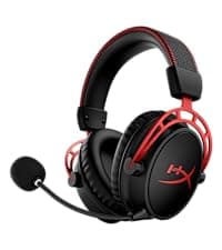 HyperX Cloud Alpha Wireless - Gaming Headset for PC, 300-hour battery life, DTS Headphone:X Spatial Audio, Memory foam, Dual Chamber Drivers, Noise-canceling mic, Durable aluminum frame,Red