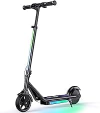 iScooter IK3/IK3Pro Electric Scooter for Kids Aged 6-12, LED Display, 3 Speeds, 3 Heights (IK3Pro), Magnetic Charging, 150W Motor, Colorful Lights