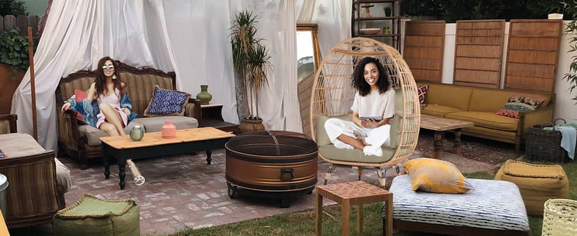 Oversized Wicker Egg Chair Set of 2, Outdoor Indoor Lounger with 4 Cushions, 440lb Capacity, Egg Basket Chair for Living Room, Backyard, Balcony, Patio, Black