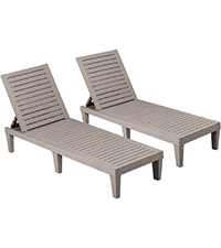 Devoko 3 Piece Rocking Bistro Set Wicker Patio Outdoor Furniture Porch Chairs Conversation Sets with Glass Coffee Table (Beige)