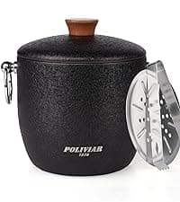 POLIVIAR Tea Kettle, 2.7 Quart Natural Stone Finish with Wood Pattern Handle Loud Whistle Food Grade Stainless Steel Teapot, Anti-Hot Handle and Anti-Rust, Suitable for All Heat Sources (JX2018-GR20)