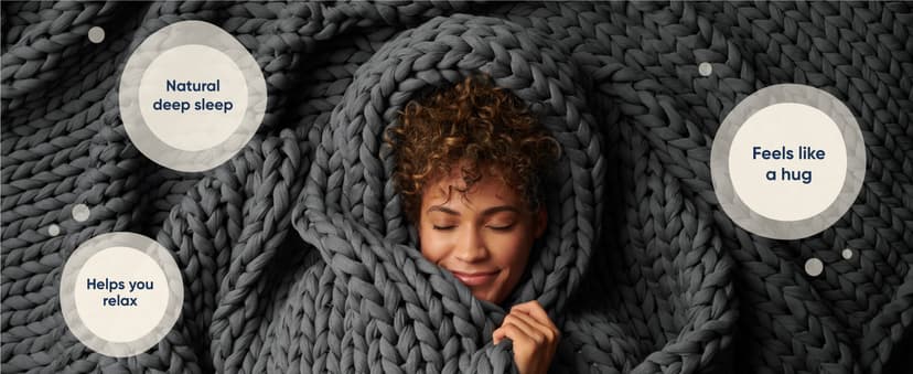 Bearaby Cotton Hand-Knit Weighted Blankets for Adults - Chunky Knit Blanket - Sustainable, Breathable, Organic, Cooling Weighted Blanket - Machine Washable (Moonstone Grey, 10 lbs, 40"x64")