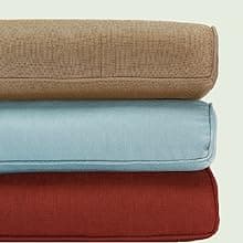 Hanover Traditions Set with 6 Swivel Rocker Chairs, Tan Cushions and Large 38"x72" Dining Table, Outdoor Dining Set for 6