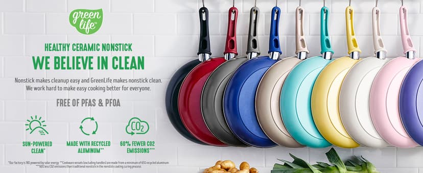 GreenLife Soft Grip 16 Piece Cookware Set, Non-Toxic PFAS-Free Ceramic Nonstick, Pots, Frying, Sauce, Saute, Glass Lids, Stay-Cool Handles, Wobble Free Bases, Dishwasher & Oven Safe, Turquoise